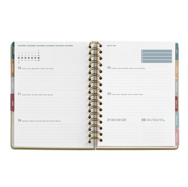 Dnevni planer A5 2026 Miquelrius motiv Bambu arno