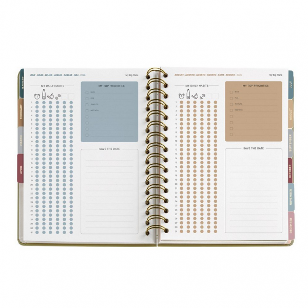 Dnevni planer A5 2026 Miquelrius motiv Bambu arno