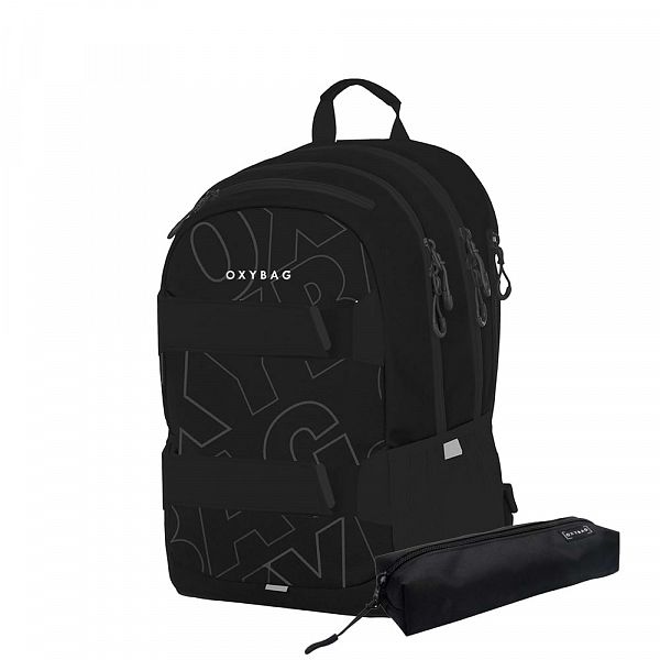 Šolski nahrbtnik OXYBAG Oxy Sport Font White + peresnica