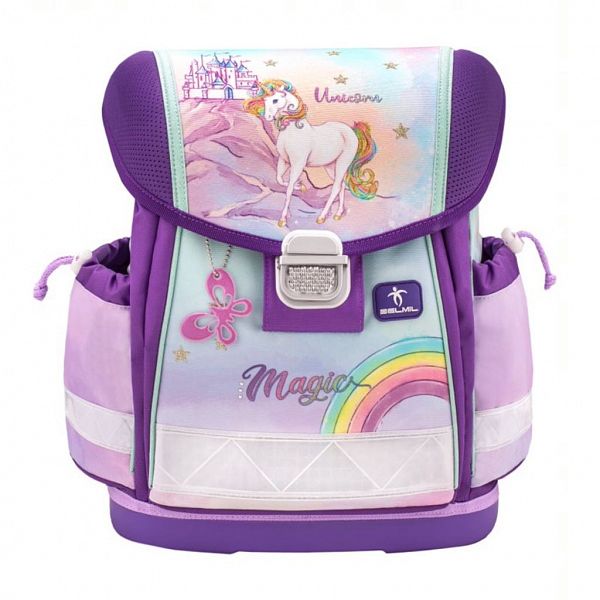 Šolska torba ABC Belmil Classy Rainbow Unicorn Magic