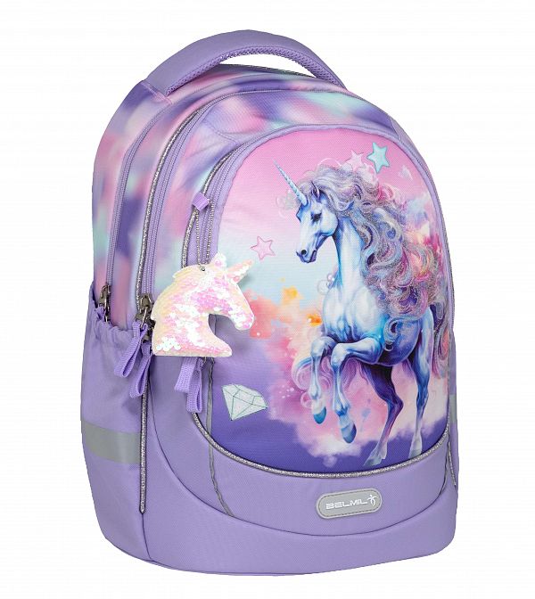 Šolska torba Belmil Leisure Plus Bright Rainbow Unicorn