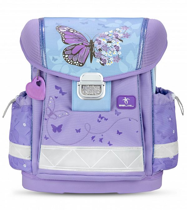 Šolska torba ABC Belmil Classy Purple Butterfly