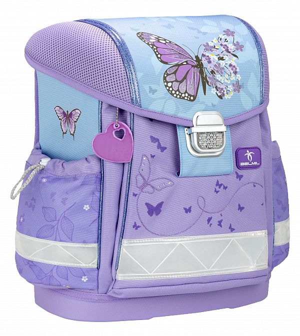 Šolska torba ABC Belmil Classy Purple Butterfly