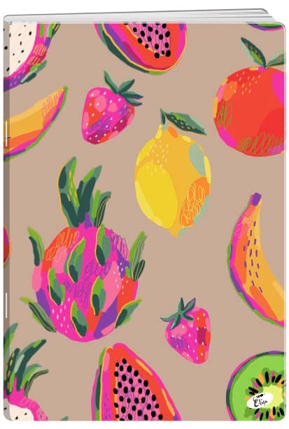 Zvezek A4 črte Elisa Fruits 54L