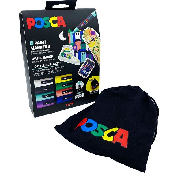 Darilni set Posca PC-5M 8/1 + platnena vrečka