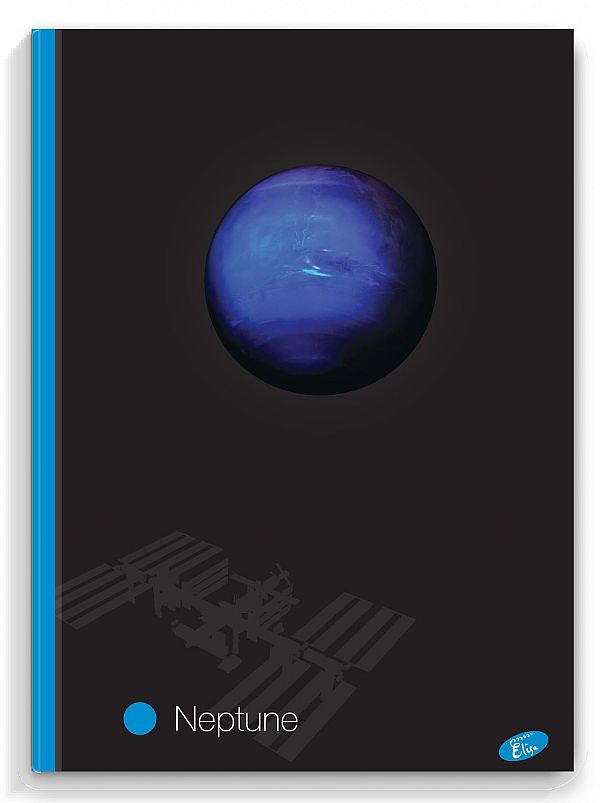 Zvezek A4 karo Elisa Planeti 96L s trdimi platnicami