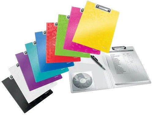 Vpenjalna mapa s pokrovom A4 Leitz WOW clipboard turkiz
