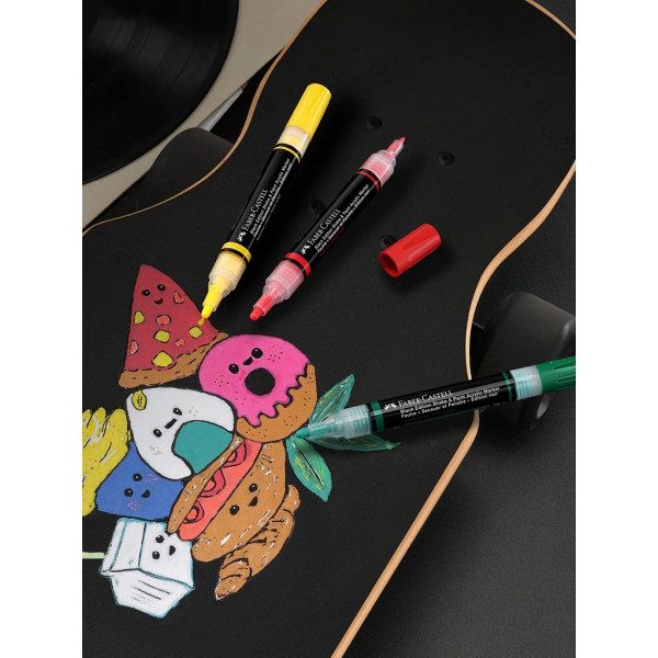 Akrilni marker Acryl dvojna konica Neon set 4/1