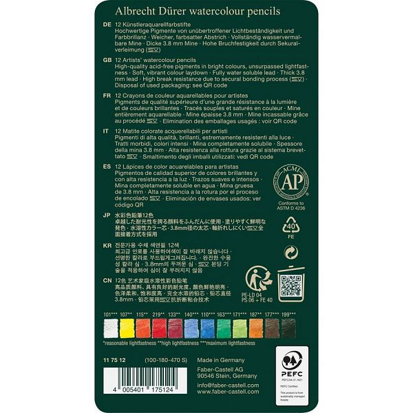 Barvice akvarelne Faber-Castell Albrecht Dürer 12/1