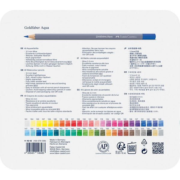 Barvice akvarelne Faber-Castell Goldfaber Aqua 48/1