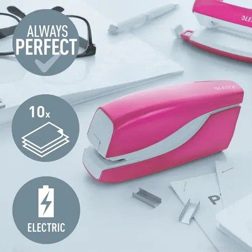 Baterijski spenjač 10L Leitz WOW 5566 roza