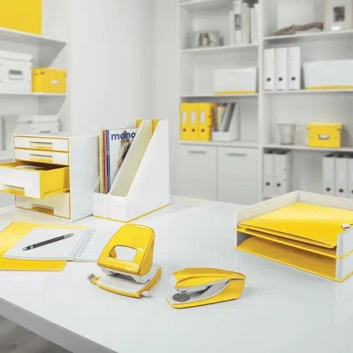 Baterijski spenjač 10L Leitz WOW 5566 rumen