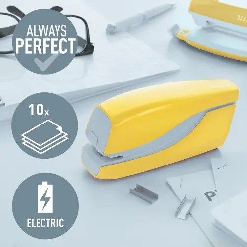 Baterijski spenjač 10L Leitz WOW 5566 rumen