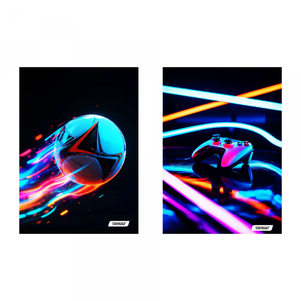 Beležka A6 črte Target Neon Vibes