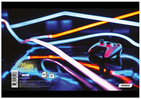 Beležka A6 črte Target Neon Vibes
