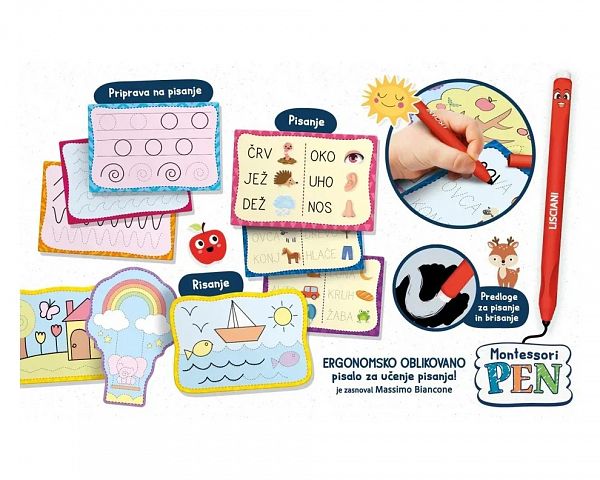 Didaktična igra Lisciani Montessori Šola pisanja