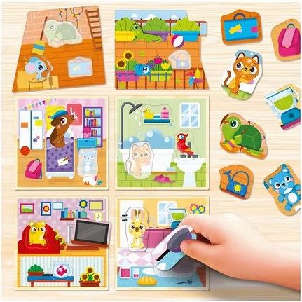 Didaktična igra Montessori sestavljanka - Sestavi hišo