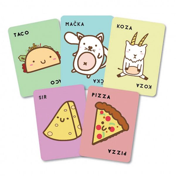 Igra s kartami Taco Mačka Koza Sir Pizza