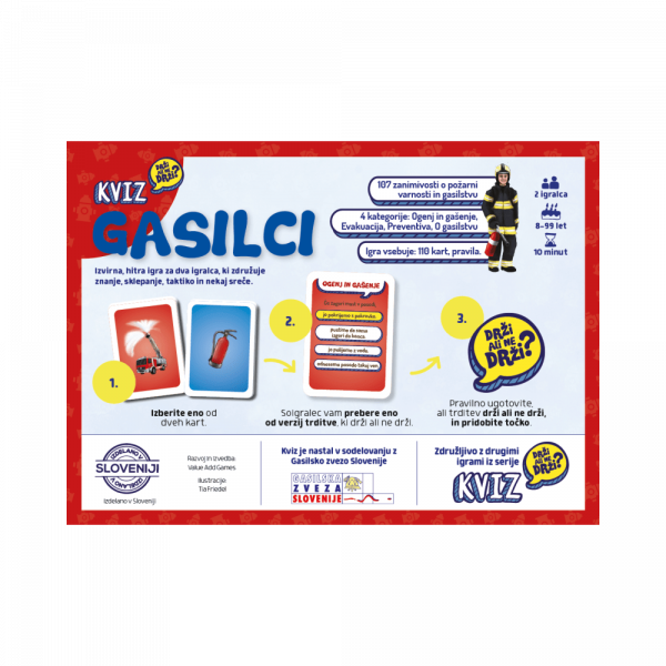Družabna igra Drži ali ne drži Gasilci