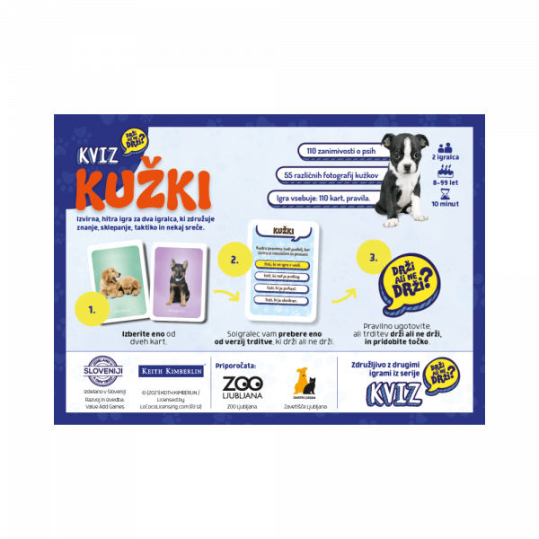 Družabna igra Drži ali ne drži Kužki