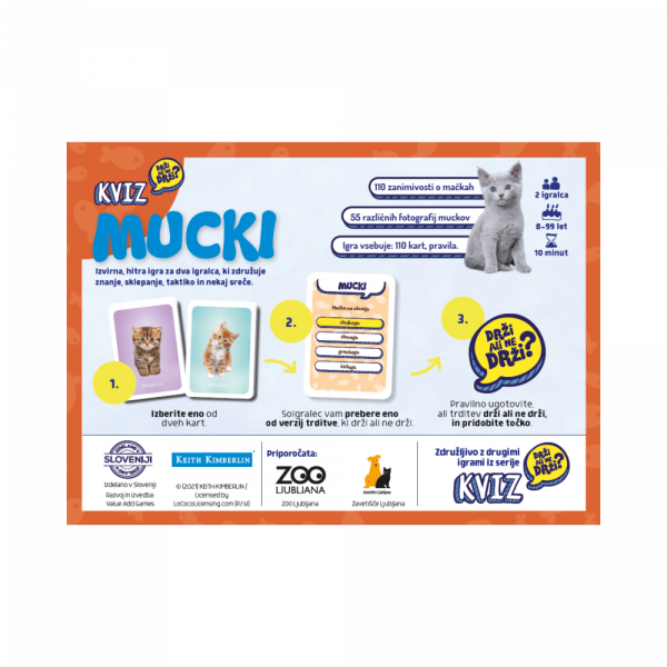 Družabna igra Drži ali ne drži Mucki