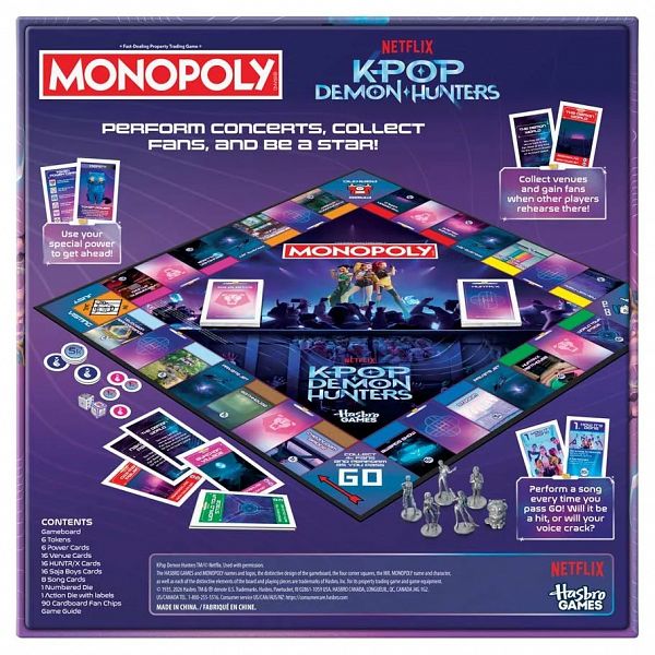 Družabna igra Monopoly K-Pop: Demon Hunters
