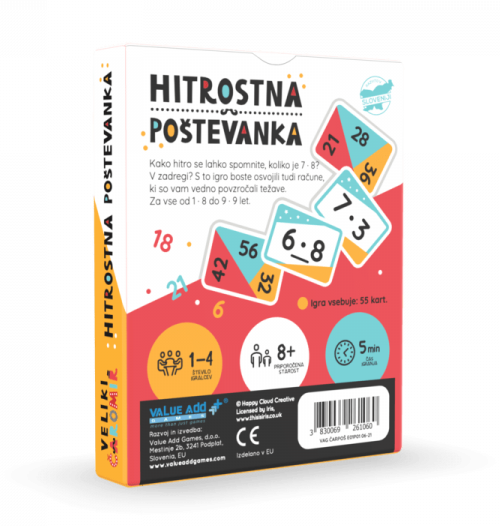 Družabna igra Veliki Čaromir Hitrostna poštevanka