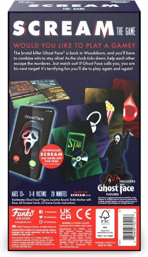 Družabna igra Scream the game po grozljivki