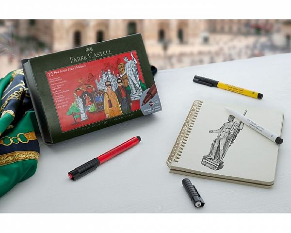 Tuš flomastri Faber-Castell Pitt Artist Pen Milan 12/1