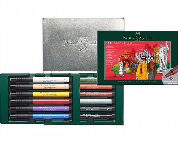 Tuš flomastri Faber-Castell Pitt Artist Pen Milan 12/1