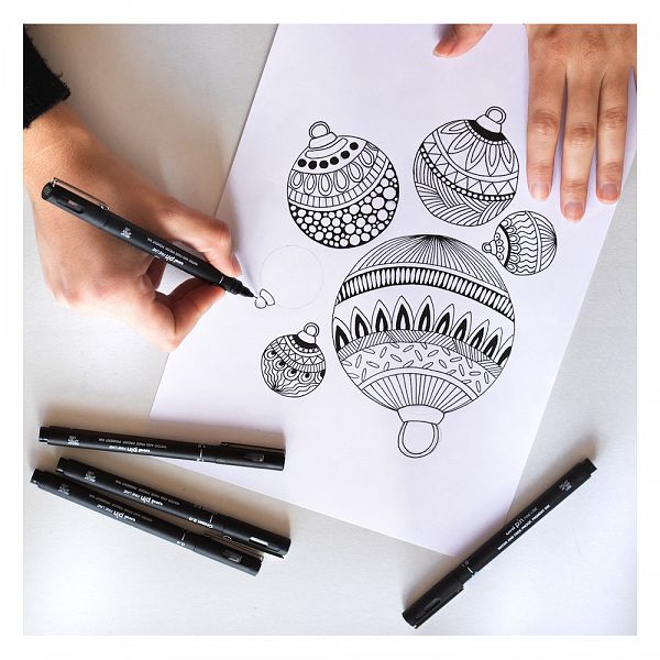 Fineliner Uni Pin 200 5/1 črn (0,1mm-0,9mm)