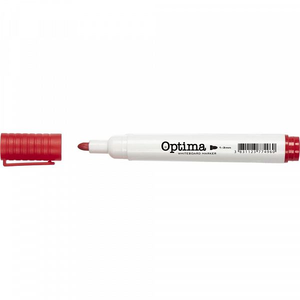 Flomaster za belo tablo Optima rdeč
