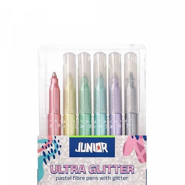 Flomastri Junior Ultra Glitter Pastel 6/1