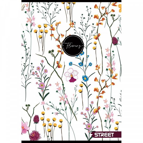 Zvezek A4 karo Street Flowers 54L