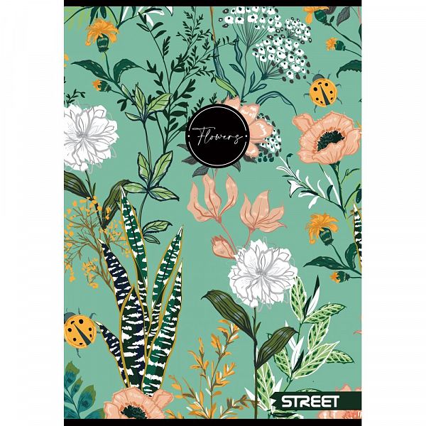 Zvezek A4 karo Street Flowers 54L