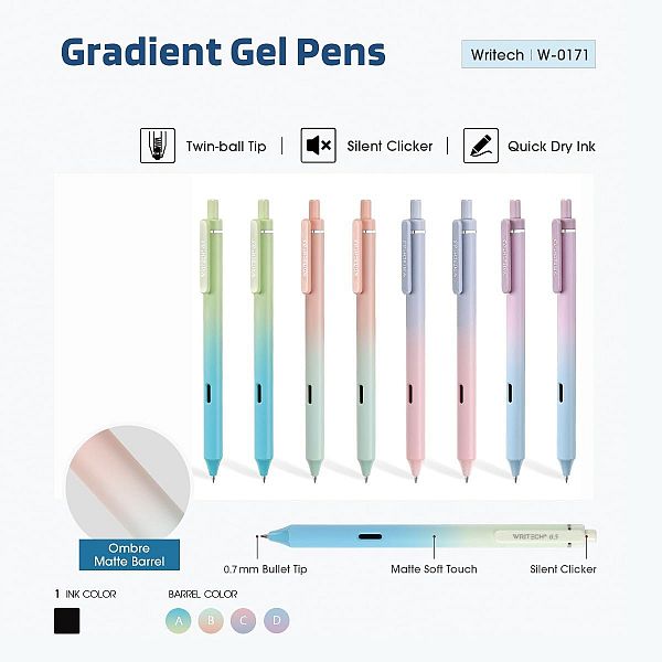 Gel pisalo Writech Gradient Writech 0.7 mm 4/1
