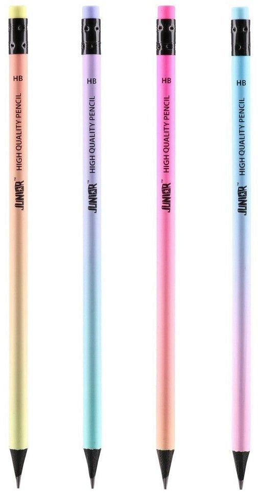 Grafitni svinčnik z radirko HB Junior Evelyn Pastel