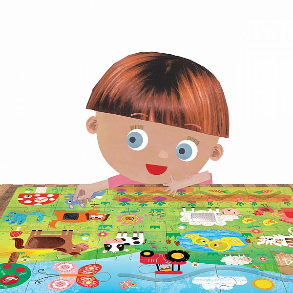 Didaktična igra Headu Montessori Sestavljanka - Kmetija