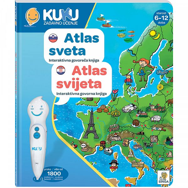 Interaktivna knjiga Kuku - Atlas sveta