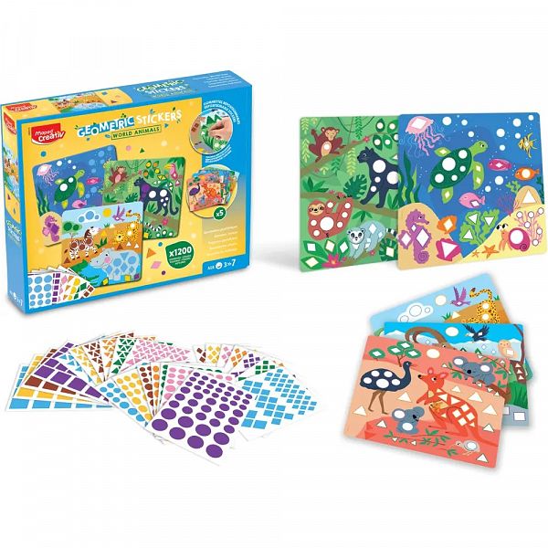 Kreativni set Maped Geometrijske nalepke Živali