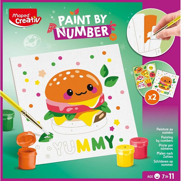 Kreativni set Maped barvanje po številkah Yummy