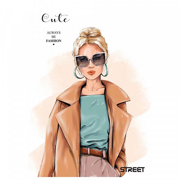Zvezek A4 karo Street Cute 54L