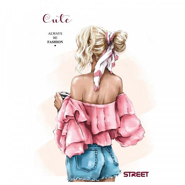 Zvezek A4 karo Street Cute 54L