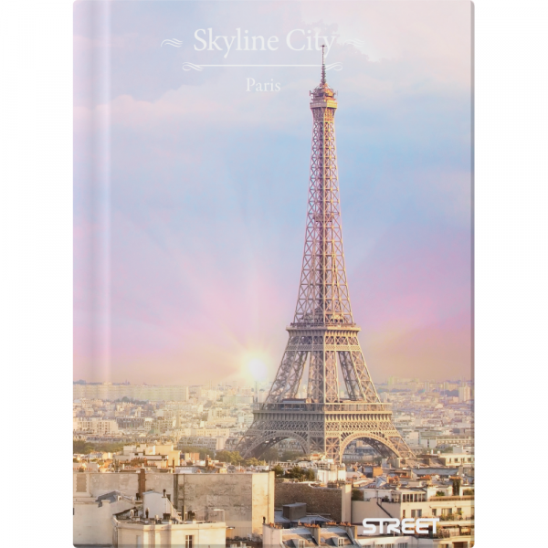 Zvezek A4 karo Street Skyline City 100L trde platnice