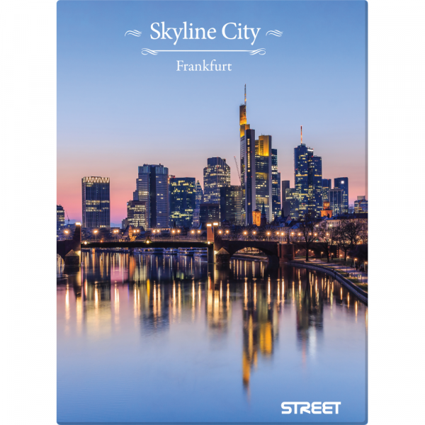 Zvezek A4 karo Street Skyline City 100L trde platnice