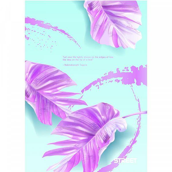 Zvezek A4 karo Street Botanic 54L