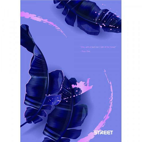 Zvezek A4 karo Street Botanic 54L