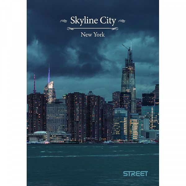 Zvezek A4 karo Street Skyline City 54L