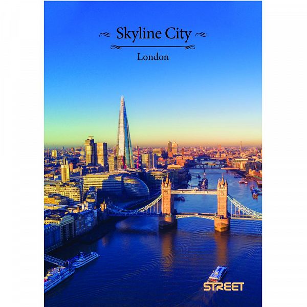 Zvezek A4 karo Street Skyline City 54L