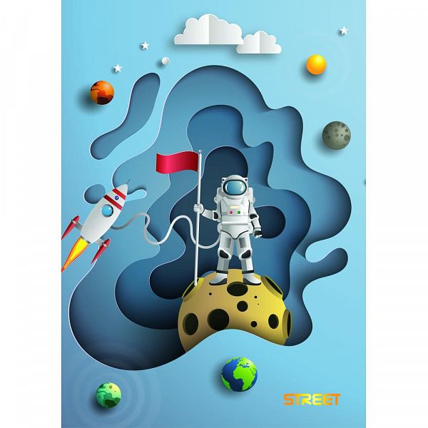 Zvezek A4 1cm karo Street Stars 54L